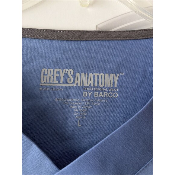 Greys Anatomy Scrub Top Men’s Size Large NWT - Picture 2 of 7
